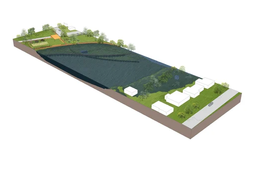 Proposed, flood situation 9ft Berms prot