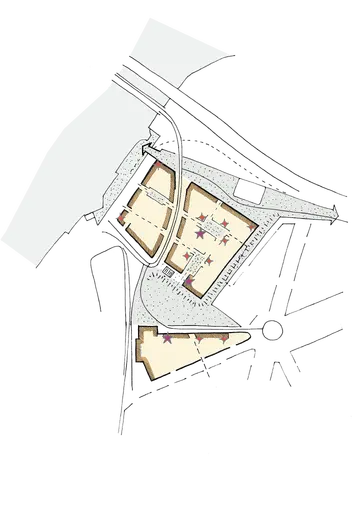 Bebouwing draagt bij aan een geluidsluwe